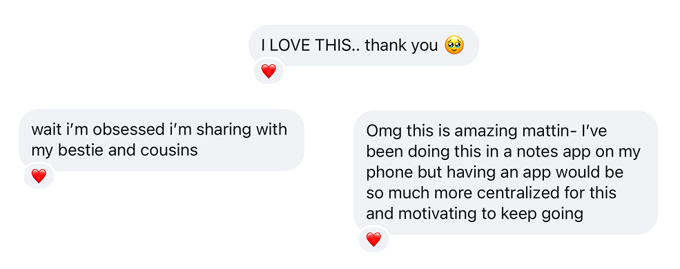 Text message reactions from friends after GolVazhe launched